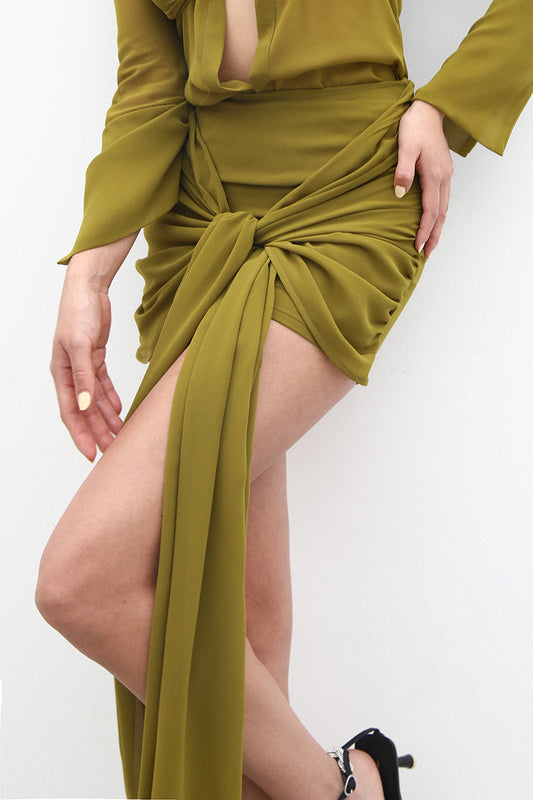 Mini skirt HAIA golden kiwi